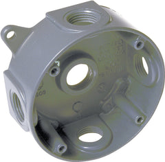5361-5 ALUM GRY RND SPLC BOX4"