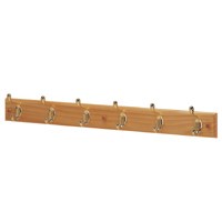 6 HOOK HANGER  WOOD BACK
