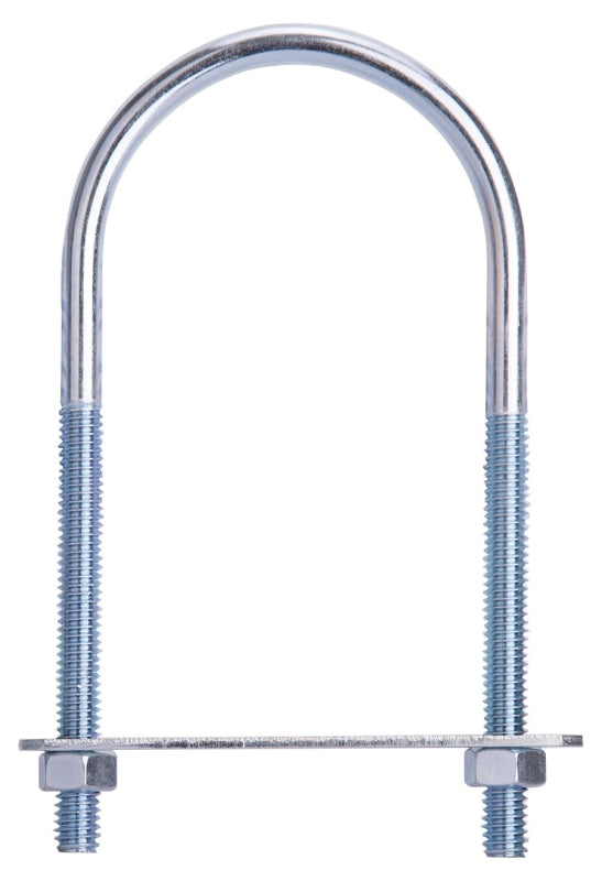 ProSource LR349 U-Bolt, 5/16 in Thread, 3 in L Thread, Steel, Zinc