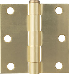 HINGE DR SQ 3X3IN SAT BRASS