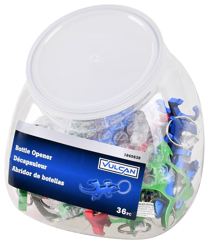 Vulcan JLWAOA30 Key Chain, Animal, Key Ring Ring, 7/8 in Dia Ring, Aluminum Case, Blue/Green/Red