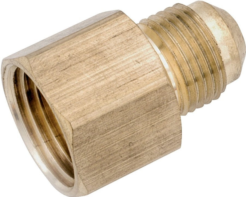 Anderson Metals 754046-0402 Tube Coupling, 1/4 x 1/8 in, Flare x FNPT, Brass