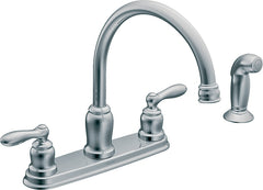 Moen Caldwell Series CA87888 Kitchen Faucet, 1.5 gpm, 2-Faucet Handle, 3 or 4-Faucet Hole, Stainless Steel, Yes