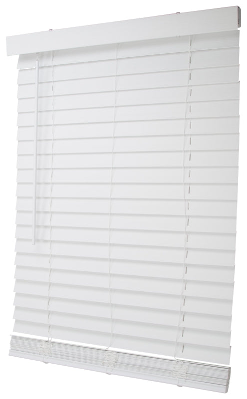 Simple Spaces FWMB-10 Blind, 64 in L, 29 in W, Faux Wood, White