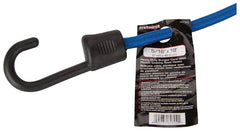 ProSource FH64081 Bungee Stretch Cord, 8 mm Dia, 18 in L, Polypropylene, Blue, Hook End