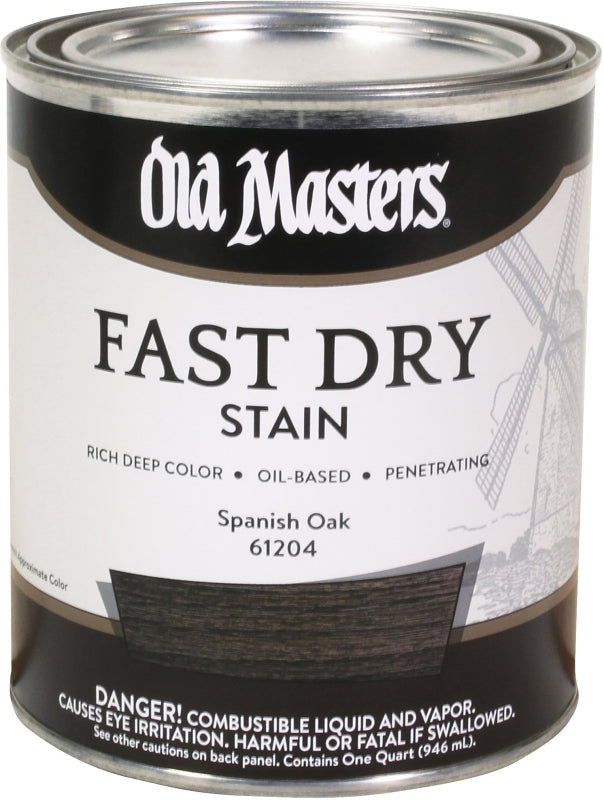 Old Masters 61204 Fast Dry Stain, Spanish Oak, Liquid, 1 qt