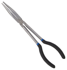 Vulcan JL-PR51100-15 Bent Nose Pliers, 11 in OAL, 7.5 cm Jaw Opening, Black Handle, Non-Slip Grip Handle, 3/4 in W Jaw