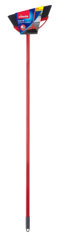 Vileda 164340 Oskar Broom, 12 in Sweep Face, Plastic Bristle, 51 in L, Steel Handle
