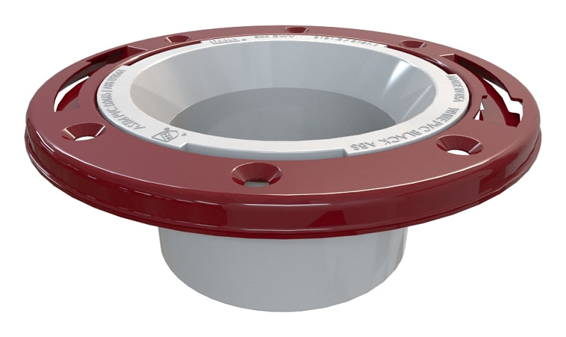 Oatey 43513 Closet Flange, 4.94 in ID x 7.02 in OD x 2.04 in W Dimensions, 3, 4 in Connection, PVC, White