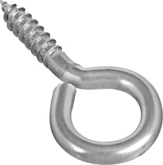 National Hardware 2016BC Series N220-442 Screw Eye, #0, 0.3 in Dia Wire, 1-1/4 in L Thread, 2.88 in OAL, Stainless Steel