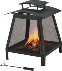 OUTDOOR FIREPLACE SCREENED
