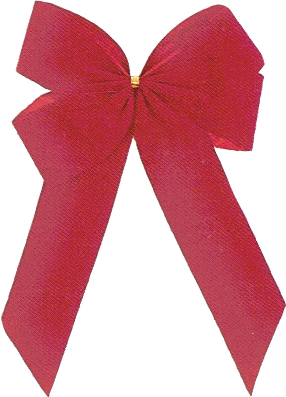 Holidaytrims 7970 Outdoor Bow, 1 in H, Velvet, Red