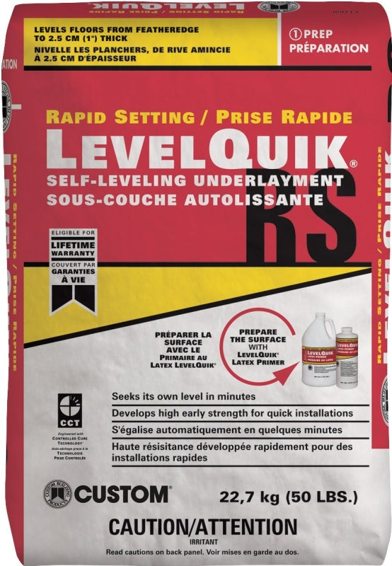 Custom CLQ50 Self-Leveling Underlayment, Gray, 50 lb