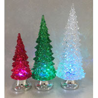 TREE CHRISTMAS ACRYLIC LED 3PK