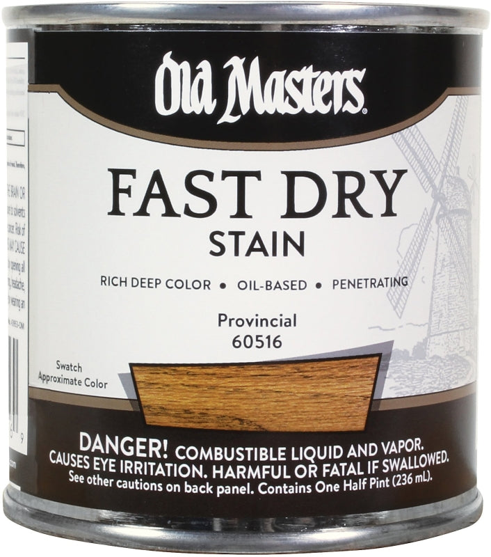 Old Masters 60516 Fast Dry Stain, Provincial, Liquid, 1/2 pt