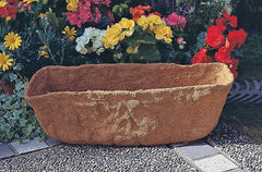 Landscapers Select T51550-3L Planter Liner, 24 in W, 9 in H, Rectangular, Natural Coconut, Brown