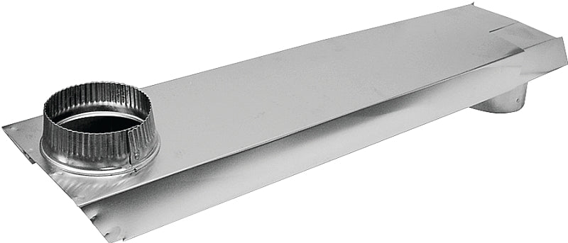 Lambro 3006 Dryer Vent Duct, 2 in W, 6 in H, 90 deg Angle, Aluminum, 1/PK
