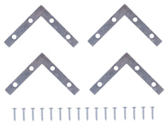BRACE CNR FLT STL 4INX5/8IN ZN