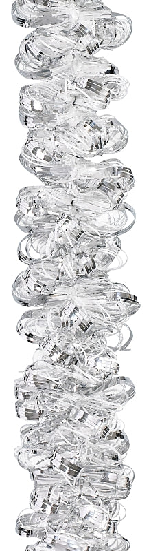 Holidaytrims 3686013 Garland, 12 ft L, PVC, Silver/Snow White, Indoor