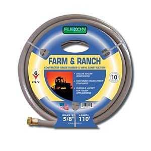 Flexon FA59100CN/FA58110 Garden Hose, 5/8 in, 110 ft L, Beige