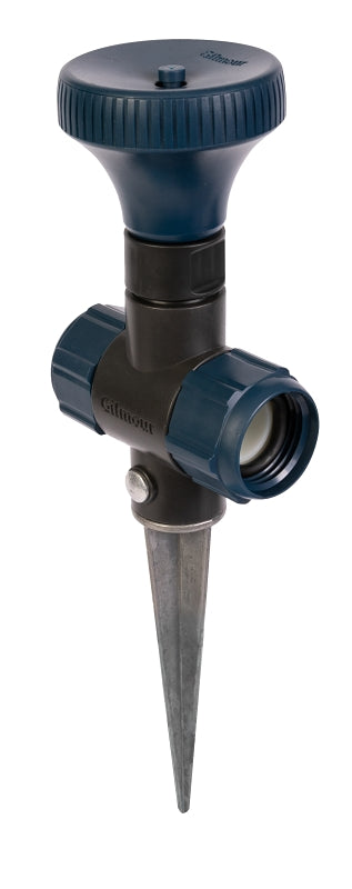 Gilmour 813403-1002 Adjustable Spot Sprinkler with Spike Base, Night Sky, Full-Circle, 1250 ft, Metal/Plastic