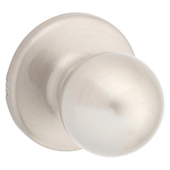 Kwikset 200P 15CP Passage Knob, Knob Handle, Zinc, Satin Nickel, 2-3/8 to 2-3/4 in Backset, 1-3/8 to 1-3/4 in Thick Door