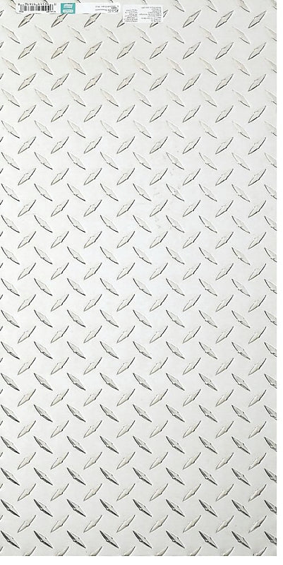 National Hardware 4220BC Series N316-349 Tread Plate, 12 in W, 24 in L, Diamond Tread, Aluminum, Polished