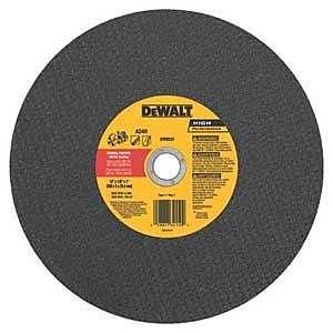 DeWALT HP DW8022 Cutting Wheel, 12 in Dia, 1/8 in Thick, 1 in Arbor, 24 Grit, Aluminum Oxide Abrasive