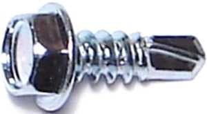 Midwest Fastener 10275 Screw, #8 Thread, 1/2 in L, Hex, Socket Drive, Self-Drilling Point, Steel, Zinc, CD 100