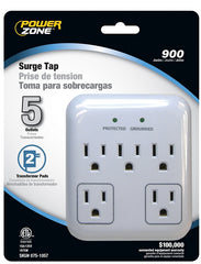 TAP SURGE 5-OUT 900J WHT/GRAY