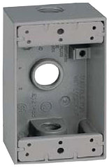 B-5V BOX 1G WP 3 1/2IN KO GREY