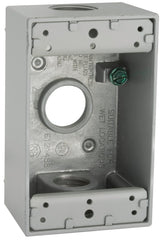 5324-5 ALUM GRY 3 OUTLET BOX1G