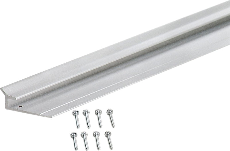 M-D 70318 Series Cove Moulding with Nail, 96 in L x 1-1/8 in W x 3/8 in H Dimensions, Aluminum, Silver