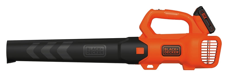 Black+Decker BCBL700D1 Axial Leaf Blower, 2 Ah, 20 V, 2-Speed, 310 cfm Air, Black