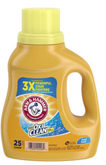 Arm & Hammer Plus OxiClean 97535 Laundry Detergent, 32.5 oz Bottle, Liquid, Characteristic