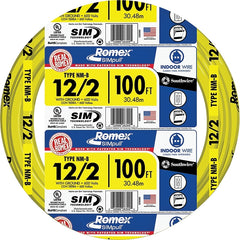 Southwire® Romex® 12/2NM-WGX100 Building Wire, 12 AWG Wire, 2 -Conductor, 100 ft L, Copper Conductor, PVC Insulation