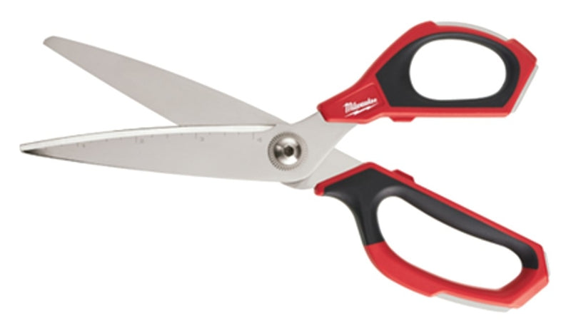 Milwaukee 48-22-4046 Jobsite Scissors, 9.3 in OAL, Metal Blade, Loop Handle, Gray/Red Handle