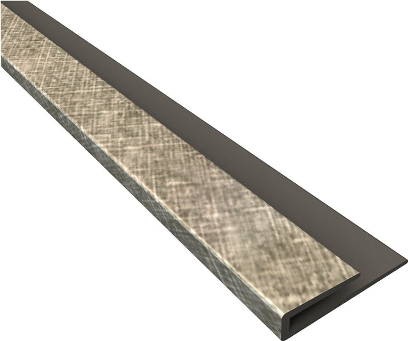 Fasade 92321 Edge J-Trim, 18 in L, Thermoplastic, Silver