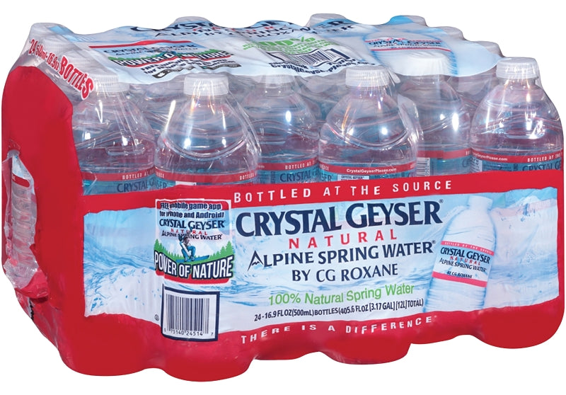 Crystal Geyser 24514-7 Water, Liquid, Spring, 16.9 oz Bottle