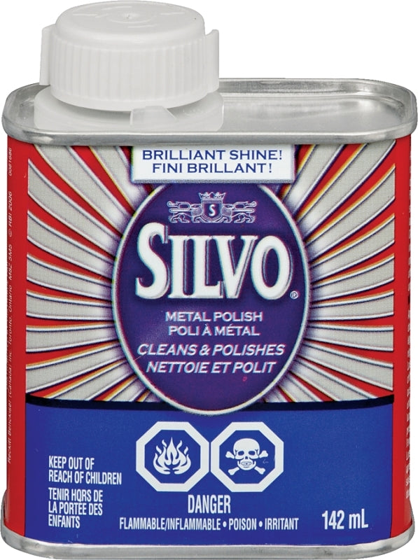 SILVO 00050-KZB Metal Polish, 142 mL Bottle, Liquid, Ammonia, Beige