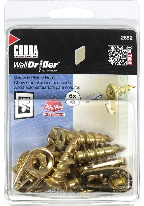 2652 HOOK BRASS HOOK WALLDRILL