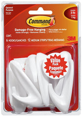 17081VP-6ES HOOK WALL WHT MED