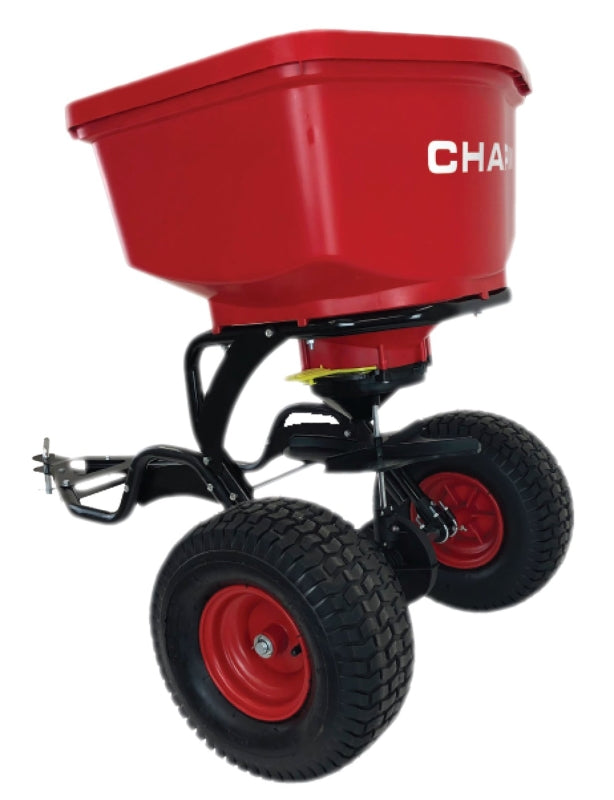 Chapin 8620B Tow Behind Spreader, 150 lb Hopper, Steel Frame, Polyester Hopper, Pneumatic Wheel