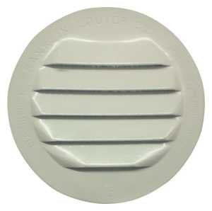 Maurice Franklin RLW-100 1 Mini Louver with Insect Screen, 1.219 in W, Round, Aluminum, White