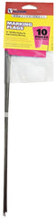 CH Hanson 15066 Stake Flag, Pink, 2-1/2 in W Flag, 3-1/2 in H Flag, 15 in OAH, PVC Flag