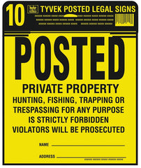 PP-1 POSTED LEGALSIGNKIT TYVEK
