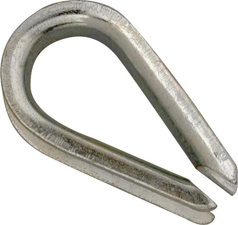 Campbell T7670639 Wire Rope Thimble, 5/16 in Dia Cable, Malleable Iron, Electro-Galvanized