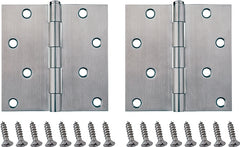HINGE DOOR SQ 4X4IN BRUSHED SS