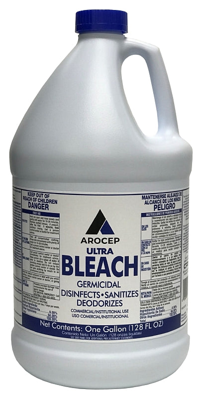 Majestic AR110001 Germicidal Ultra Bleach, 1 gal Bottle, Liquid, Pungent, Clear to Yellow