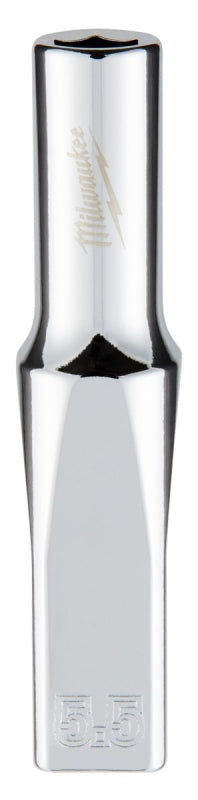 Milwaukee 45-34-9043 Socket, 5.5 mm Socket, Deep Socket, 2.559 in OAL, 1/4 in Drive, 6 -Point, Chrome Vanadium Steel